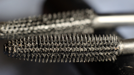 a black mascara brushes so close, macroの写真素材