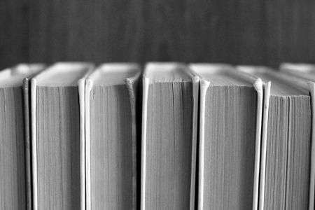Set of old paper books so closeの写真素材