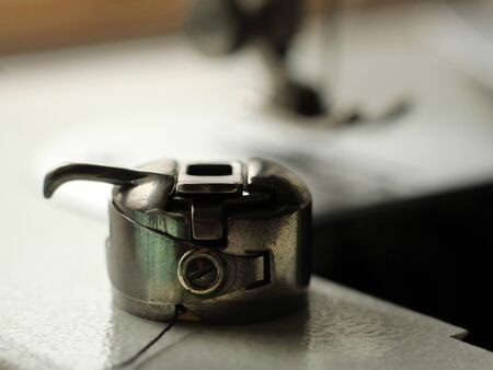 The Shuttle of the sewing machine so closeの写真素材