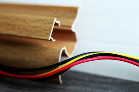 Floor plinth and electric cable, repair and design house