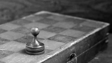 Vintage wooden chess pieces, retroの写真素材