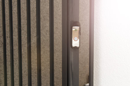 Exit button on the street, outdoor object