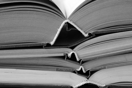 Open books are very close, education objectの写真素材