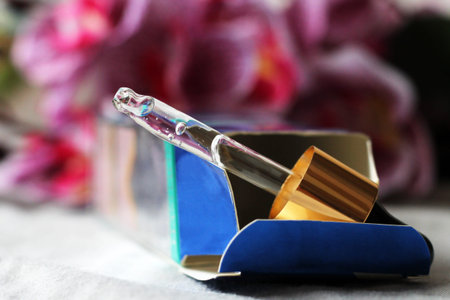 Hyaluronic acid in a pipette for youth and beauty of women, cosmetic