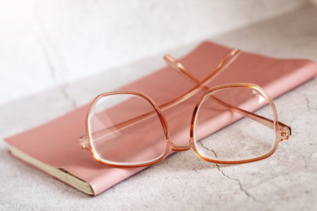 old books and glasses. vintage style