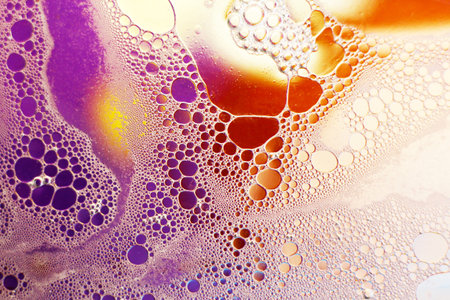 abstract close-up colorful foam background, so close