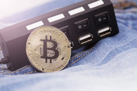 Gold Bitcoin on Jeans