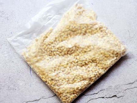 Hercules groats in cooking bags, tasty foodの写真素材