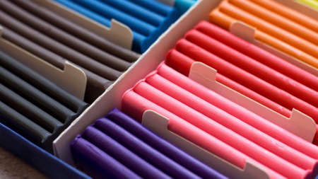 Bright plasticine for creativityの写真素材