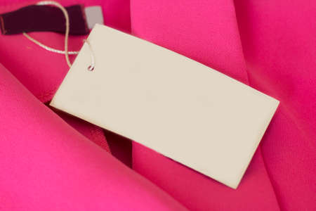Price tag on a women's pink jacketの写真素材