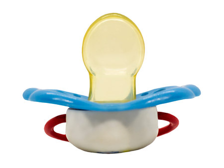 Baby's dummy isolated on white background. Clipping path included.