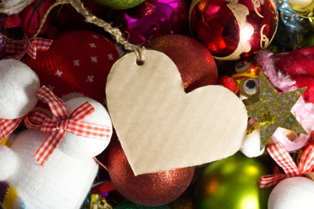 Christmas decoration background with copy space for your text. Close up.の写真素材