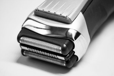 Men's Electric Razor, black and white colorの写真素材