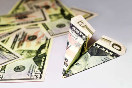 Plane of $50, investment rate, businessの写真素材