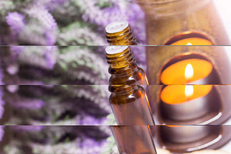 Aromatherapy oil in a glass bottle. Aromatherapy conceptの写真素材