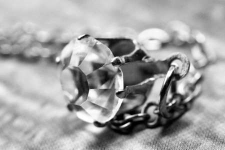 Jewelry ring on the background of fabric. Close-upの写真素材