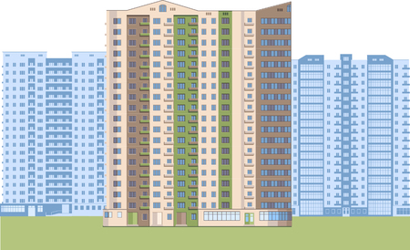 Skyscrapers. City district.のイラスト素材
