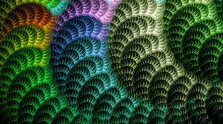 Abstract colorful texture of twisted yarns for creative backgrounds.の写真素材