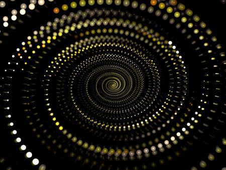 Abstract fractal blur - computer-generated image. Blurred background - bright spiral consisting of...