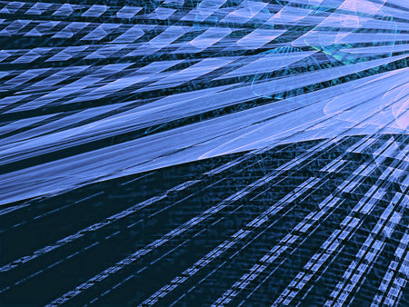 Abstract technology background - computer-generated image. Fractal artwork - diagonal rays with...