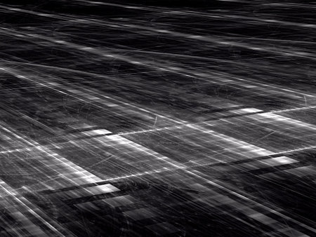 Fractal pattern with glowing rectangles arranged in rows. Trendy background for web design, banners,...