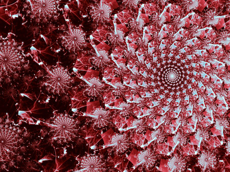 Abstract fractal background - computer-generated image. Digital art: spiral consist of small swirls...
