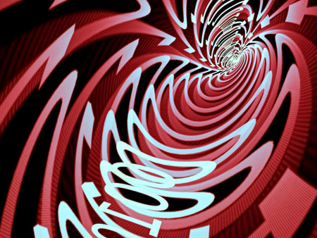 Abstract tech background - computer-generated image. Tunnel consisting of zero and one digit.