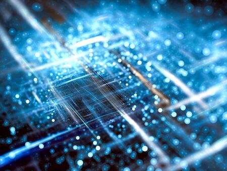 Bubbles and scrathes - abstract digitally generated imageの写真素材