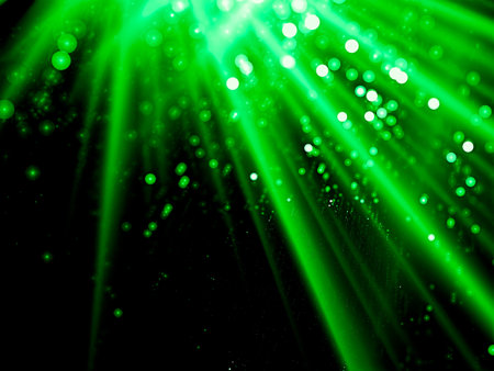 Rays and bubbles - abstract digitally generated imageの写真素材