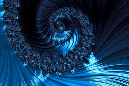 Fractal spiral - abstract digitally generated image