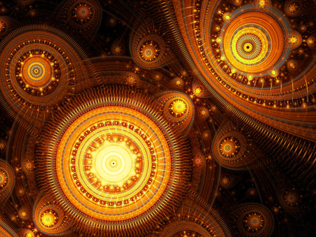 Mystical fractal background - abstract digitally generated image