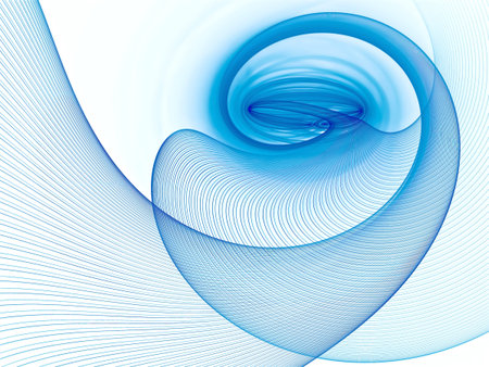 Wavy fractal background - abstract digitally generated image