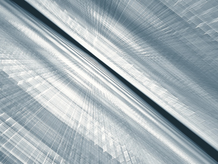 White perspective background  - abstract computer-generated 3d illustration. Diagonal surface consist of cubes. Sci-fi or virtual reality concept backdrop.の写真素材