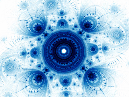 Fractal mandala - abstract esoteric digitally generated imageの写真素材