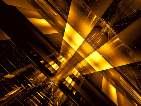 Technology background - futuristic structure with rays burst - digitally generated imageの写真素材