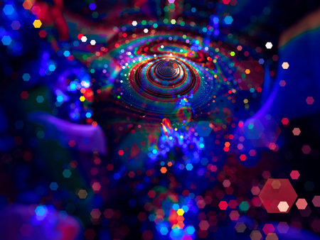 Abstract blurred fractal background - digitally generated image