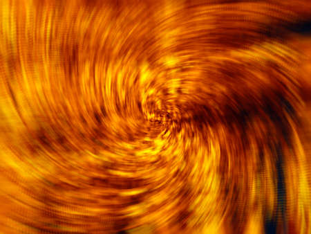 Golden blurred spiral - abstract computer generated backgroundの写真素材