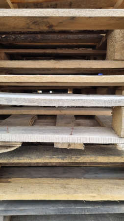 Abstract wooden background. Wooden pallet texture. Warehouse and distribution attributes.の写真素材