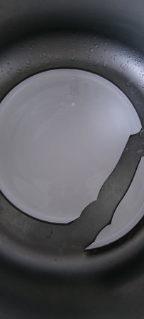 Ceramic plate broke apart. Failure in the kitchen during meal preparation. Dinner plate cracked into...