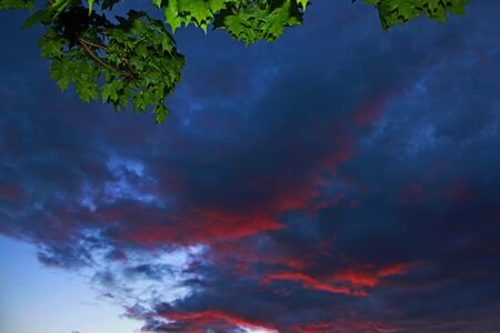 Photo of the sky after sunsetの写真素材