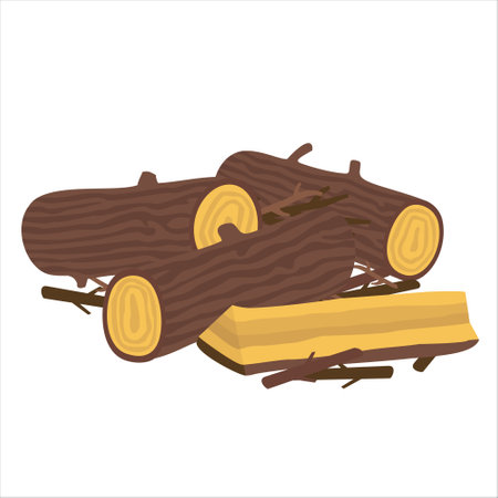 A stack of firewood.のイラスト素材