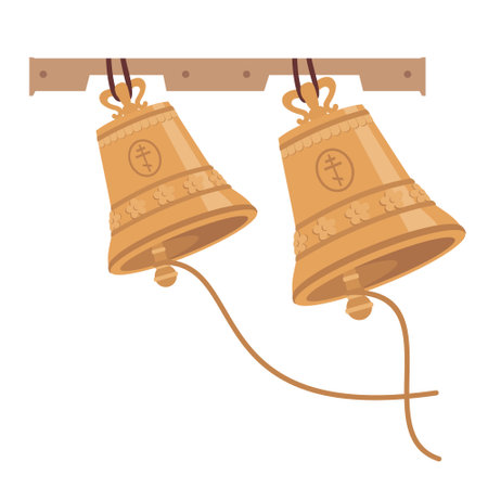 Ringing bells in the Christian tradition.のイラスト素材