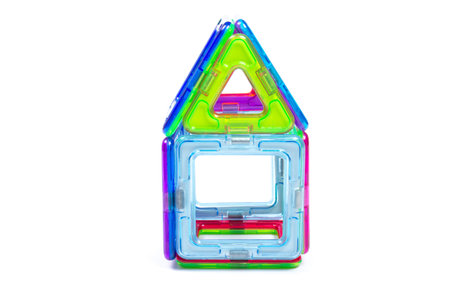 Magnetic designer for development of motor skills, thinking and imagination. Construction assembled...