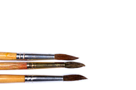 paint brushes isolated on white background. accessories for drawing.の写真素材