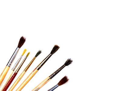 paint brushes isolated on white background. accessories for drawing.の写真素材