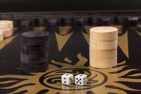 backgammon traditional oriental game, macro background gambling