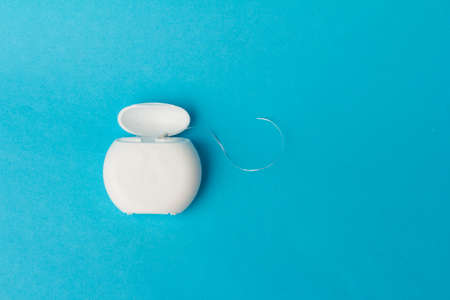 Oral hygiene, dental hygiene using dental tools, dental floss, irrigator, brush, chewing gum. The concept of healthの写真素材