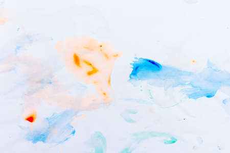 Bright multi-colored artistic background image. Abstract painting. Contemporary art. Children's drawing. The art of handmade. Colorful texture.の写真素材