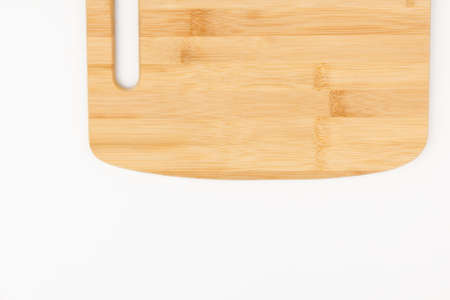 Cutting Board on a white background. Chopping boards made from natural bamboo.Texture.の写真素材