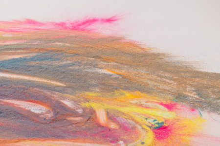 Celebrate Festival Holi. Abstract colorful powder background. Holi paint.の写真素材